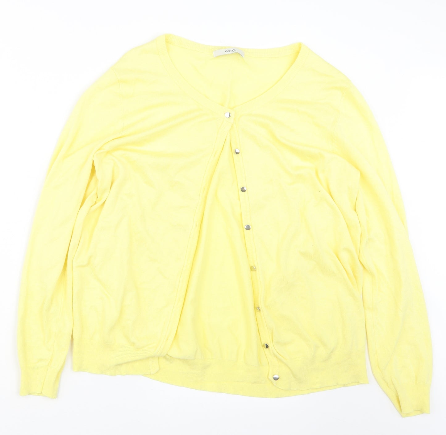 George Womens Yellow  Knit Cardigan Jumper Size 20