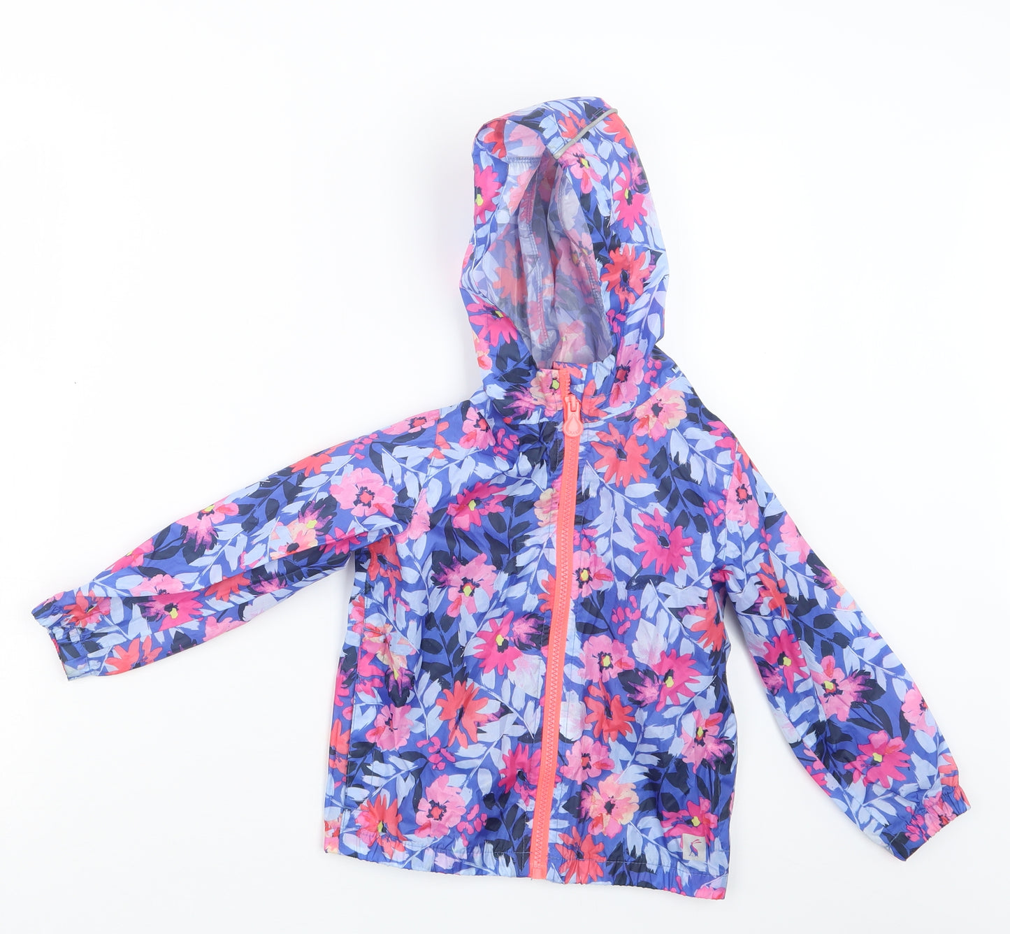 Joules Girls Purple Geometric  Jacket  Size 3 Years