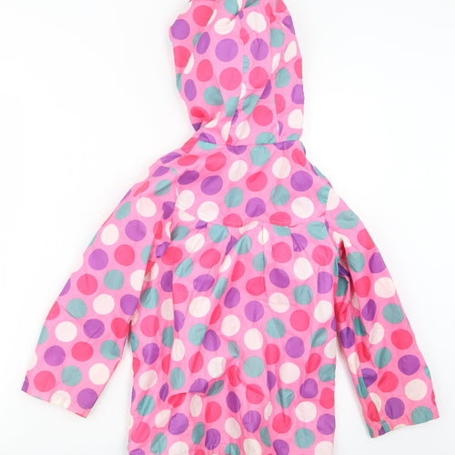 Mothercare Girls Pink Polka Dot  Jacket Coat Size 6-7 Years