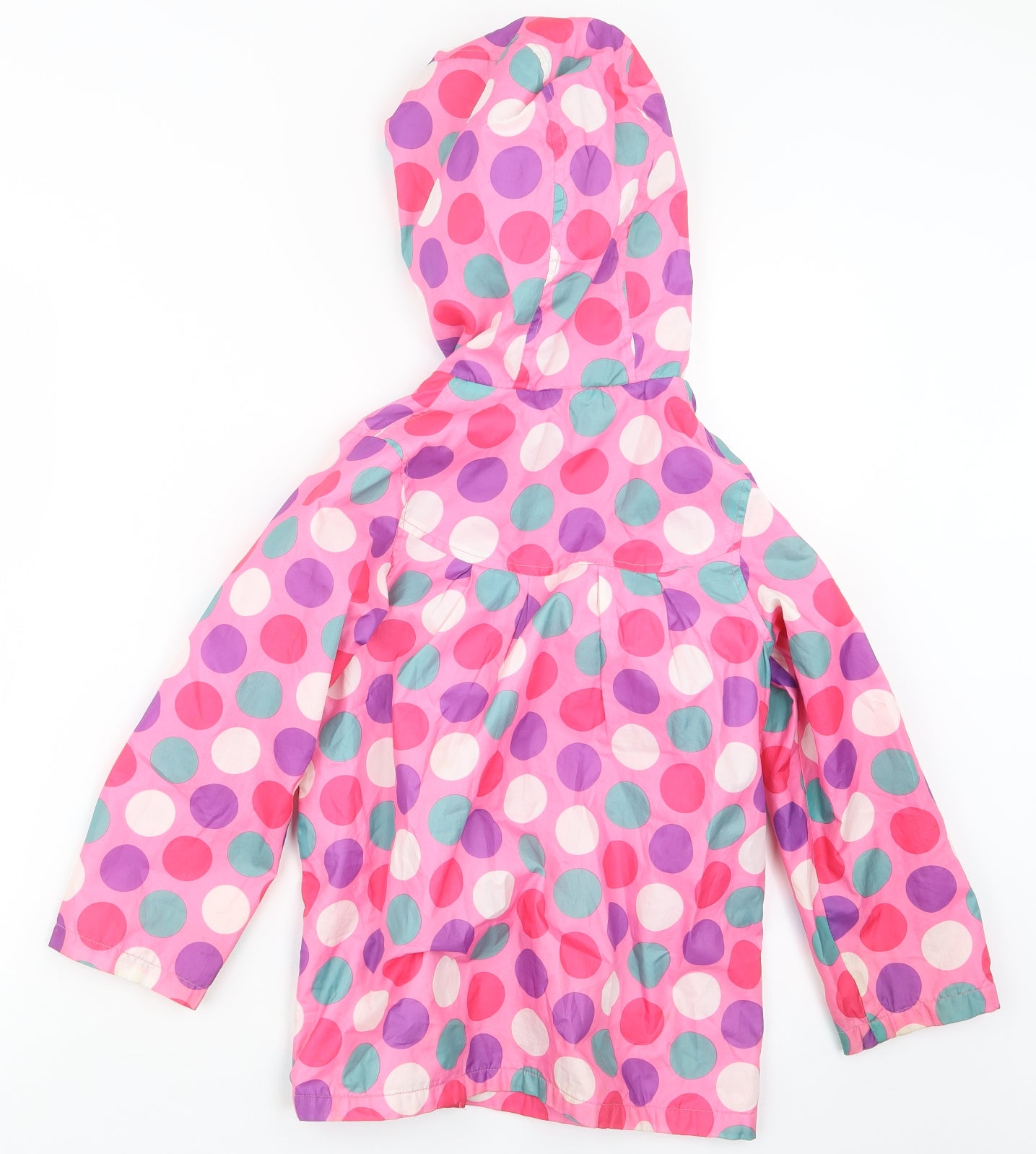 Mothercare Girls Pink Polka Dot  Jacket Coat Size 6-7 Years