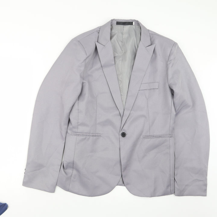Preworn Mens Grey   Jacket Suit Jacket Size 34