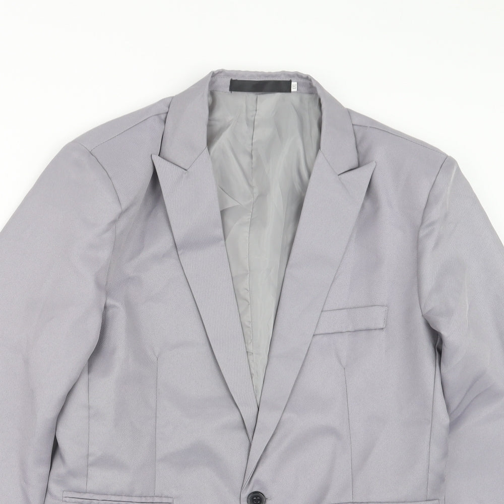 Preworn Mens Grey   Jacket Suit Jacket Size 34