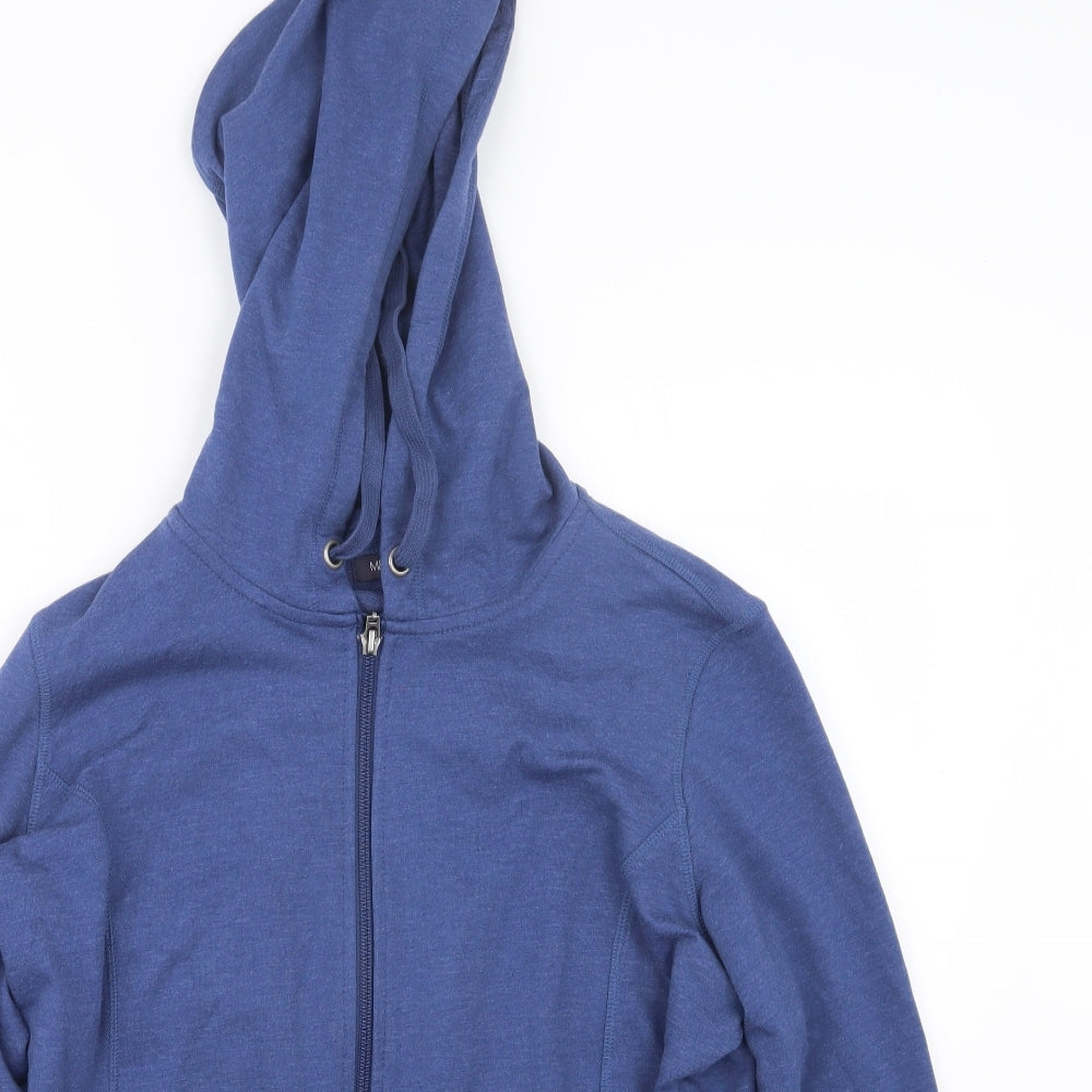 Marks and Spencer Womens Blue   Full Zip Hoodie Size 14
