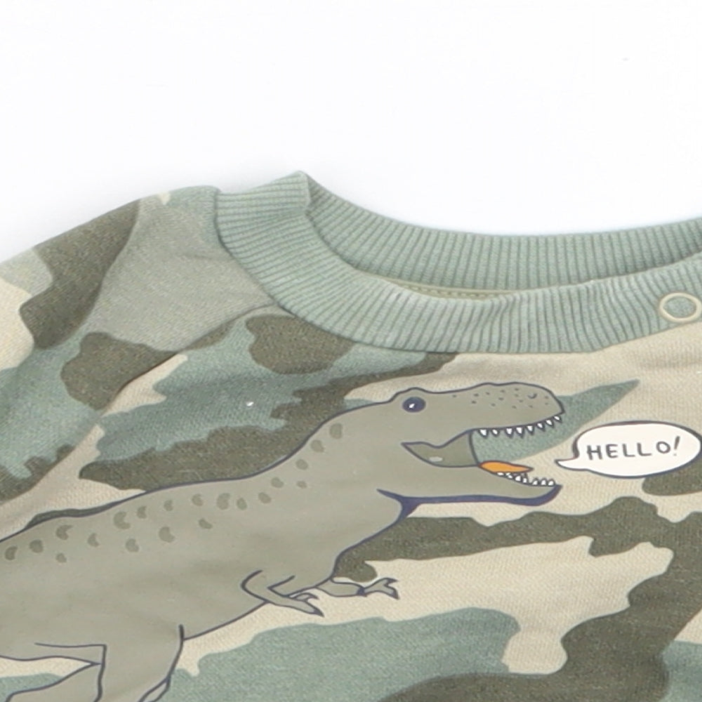Primark Boys Green Camouflage  Pullover Jumper Size 0-3 Months