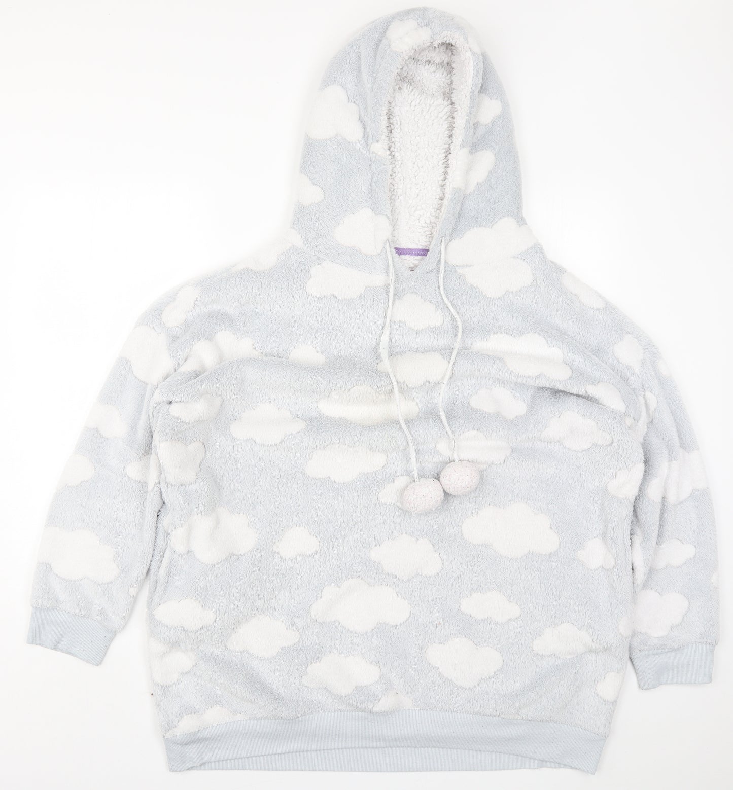 Preworn Womens Grey Solid  Top Pyjama Top Size XL  - Clouds