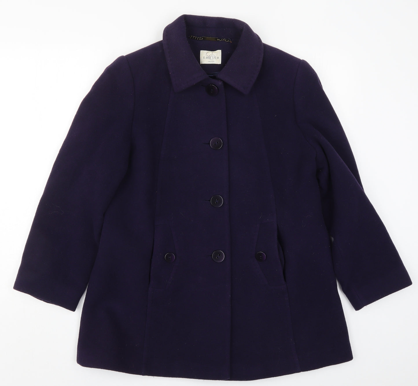 Eastex Womens Purple   Pea Coat Coat Size 10