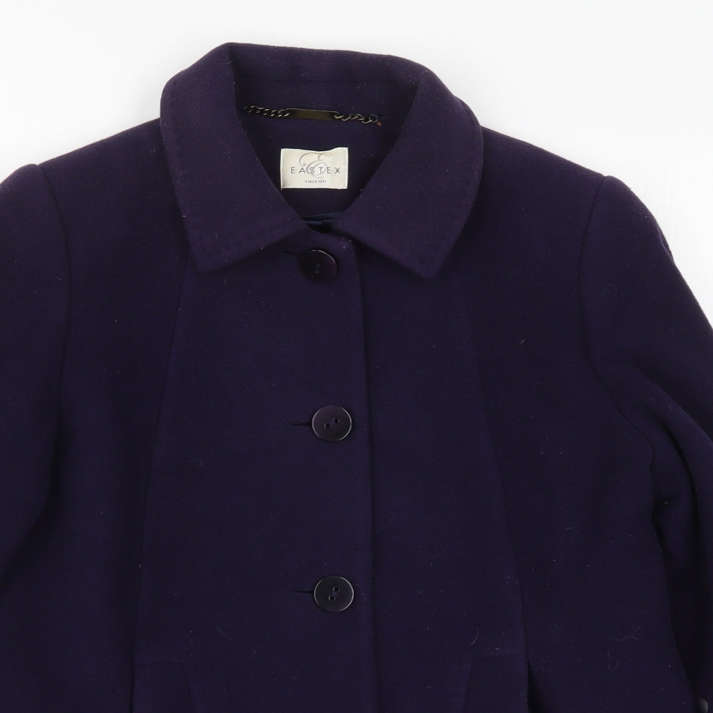 Eastex Womens Purple   Pea Coat Coat Size 10
