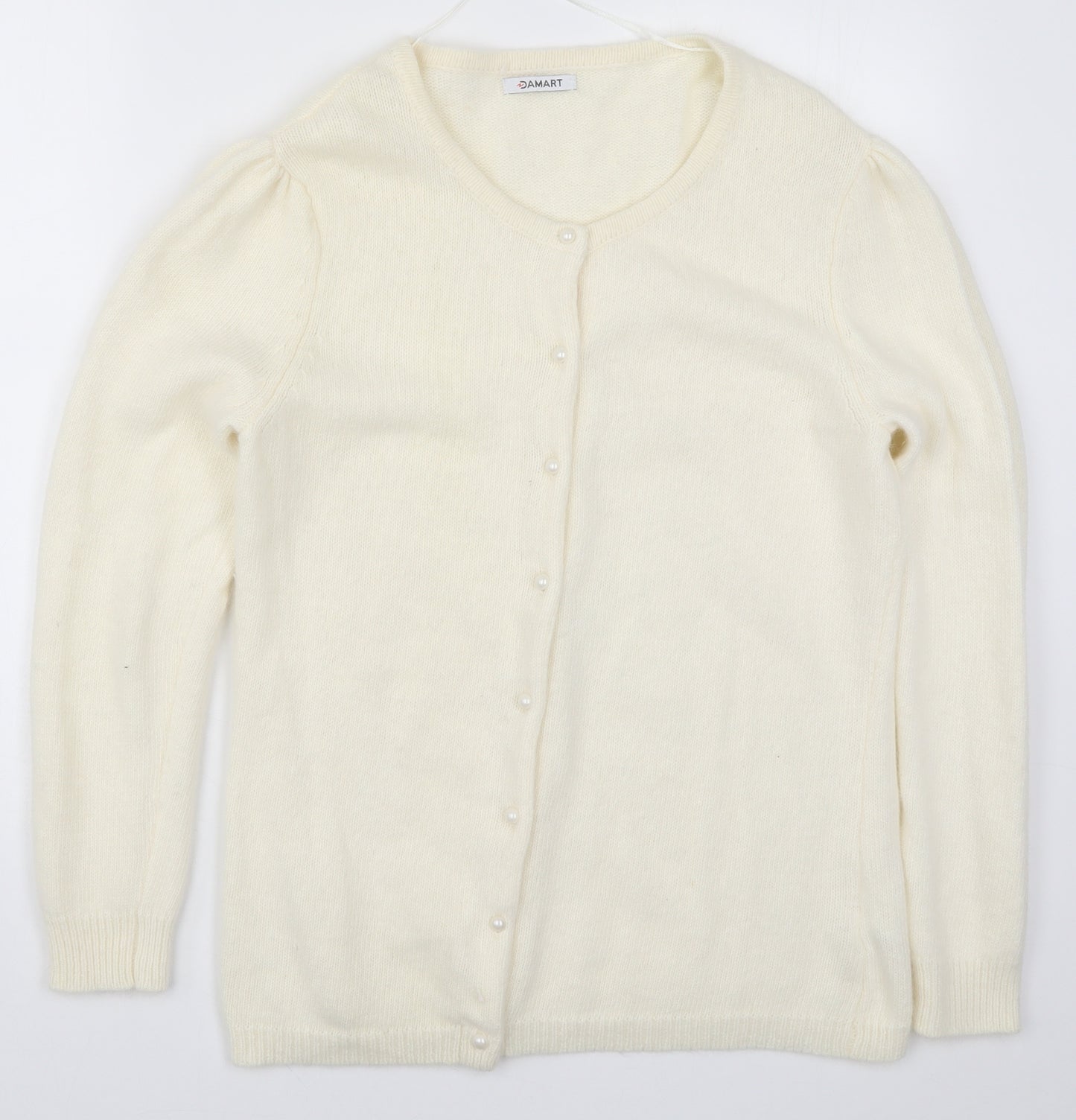 Damart Womens Ivory  Knit Cardigan Jumper Size 14