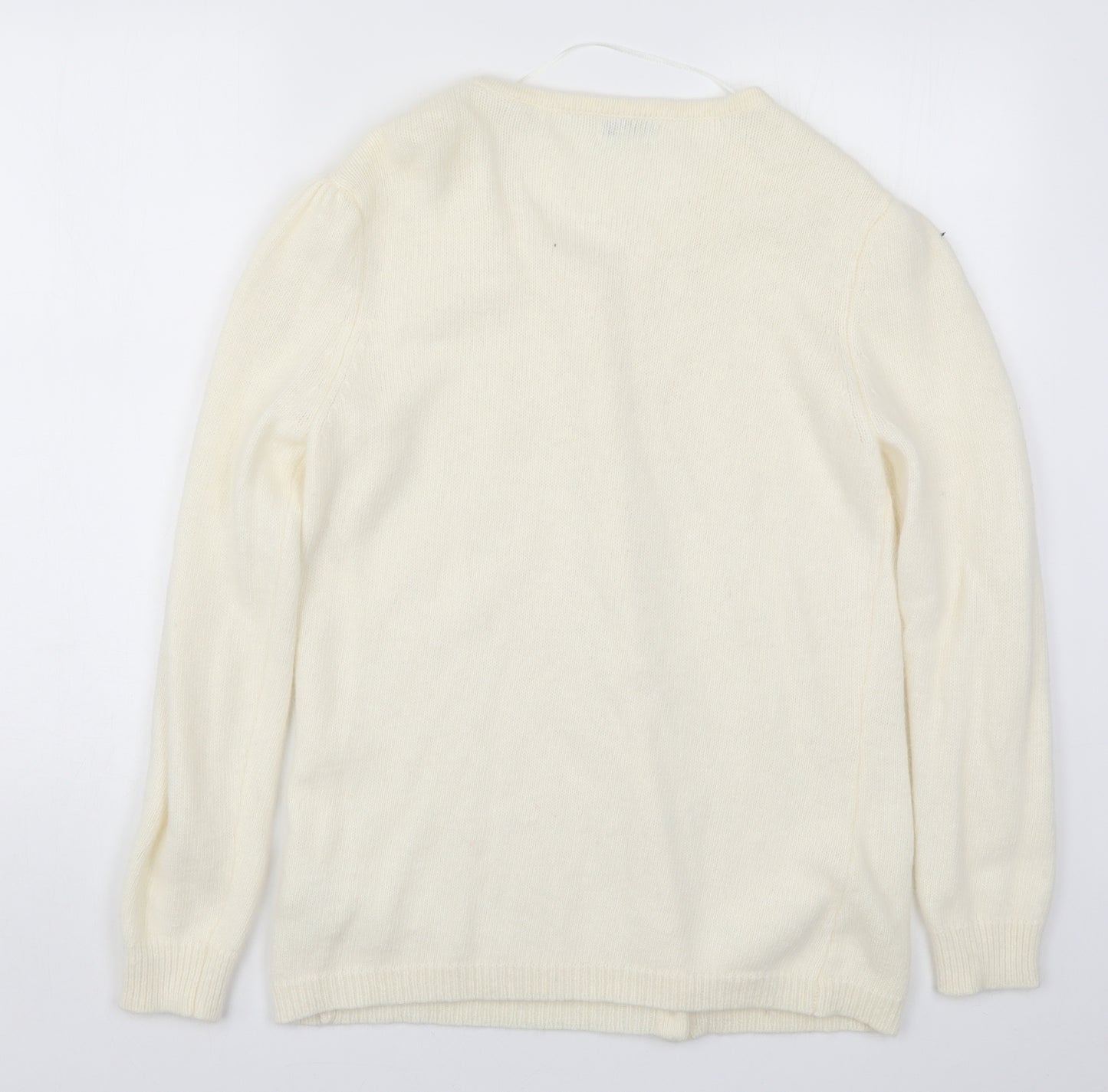 Damart Womens Ivory  Knit Cardigan Jumper Size 14