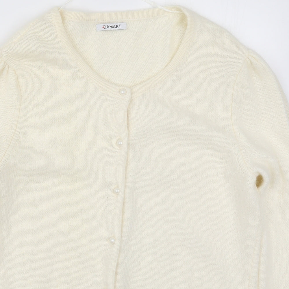 Damart Womens Ivory  Knit Cardigan Jumper Size 14