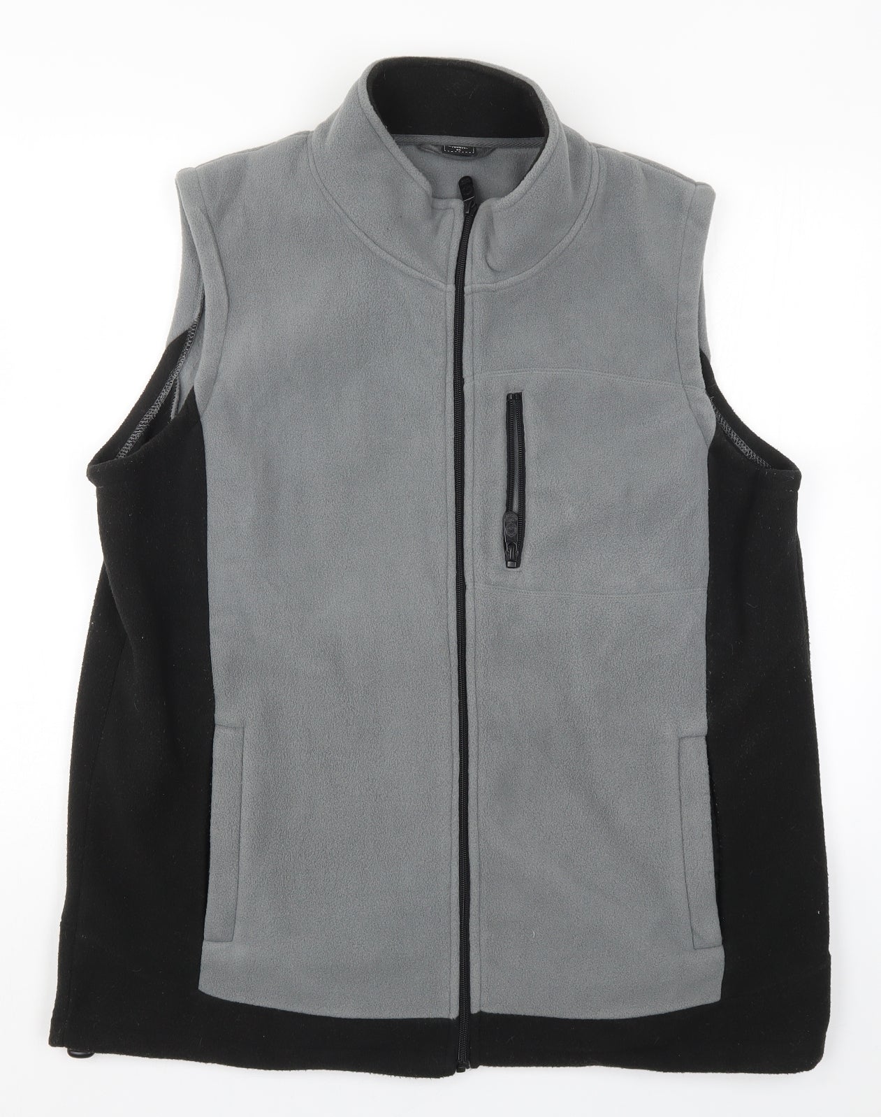 Cotton Traders Mens Grey  Fleece Gilet Jacket Size XL