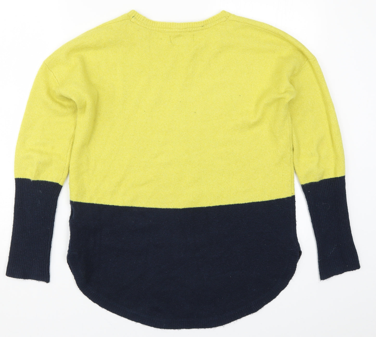 Rachel Zoe Womens Yellow  Knit Pullover Jumper Size 12  - Colour Block