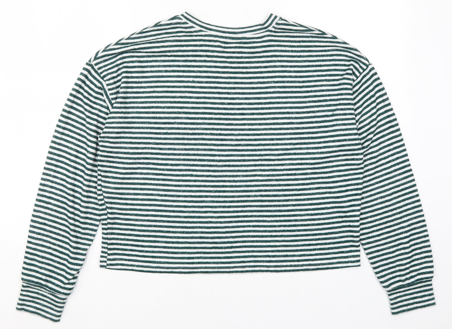 Primark Womens Green Striped  Top Pyjama Top Size 12  - Grinch