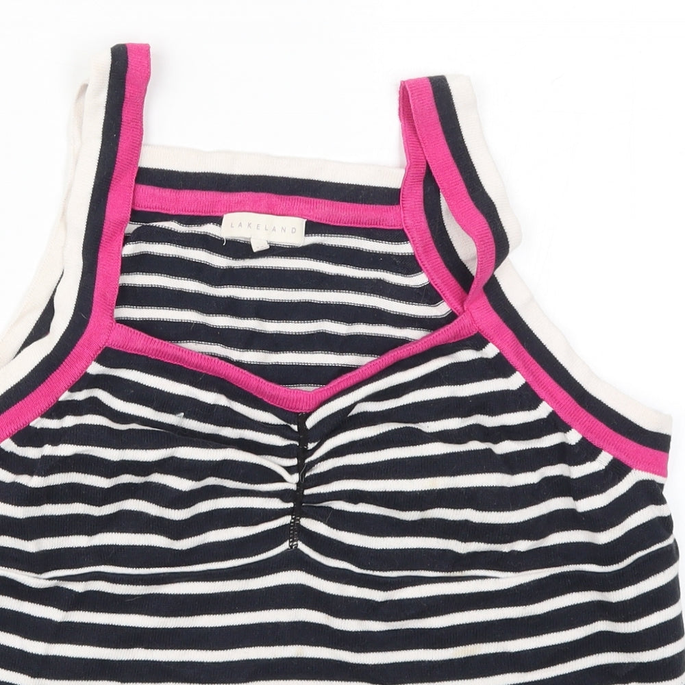 Lakeland Womens Blue Striped  Basic Tank Size 14