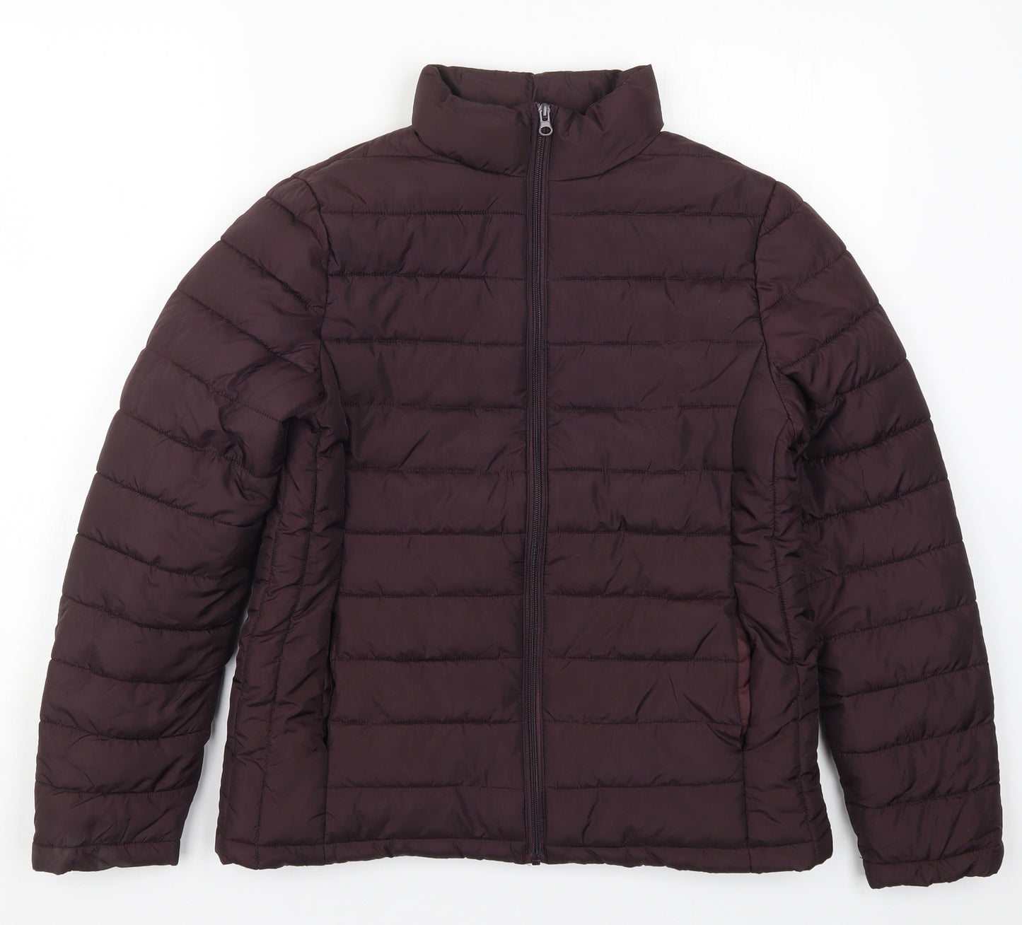 Pep&Co Womens Purple   Quilted Coat Size 12  - Burgundy