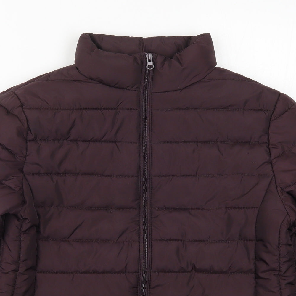 Pep&Co Womens Purple   Quilted Coat Size 12  - Burgundy
