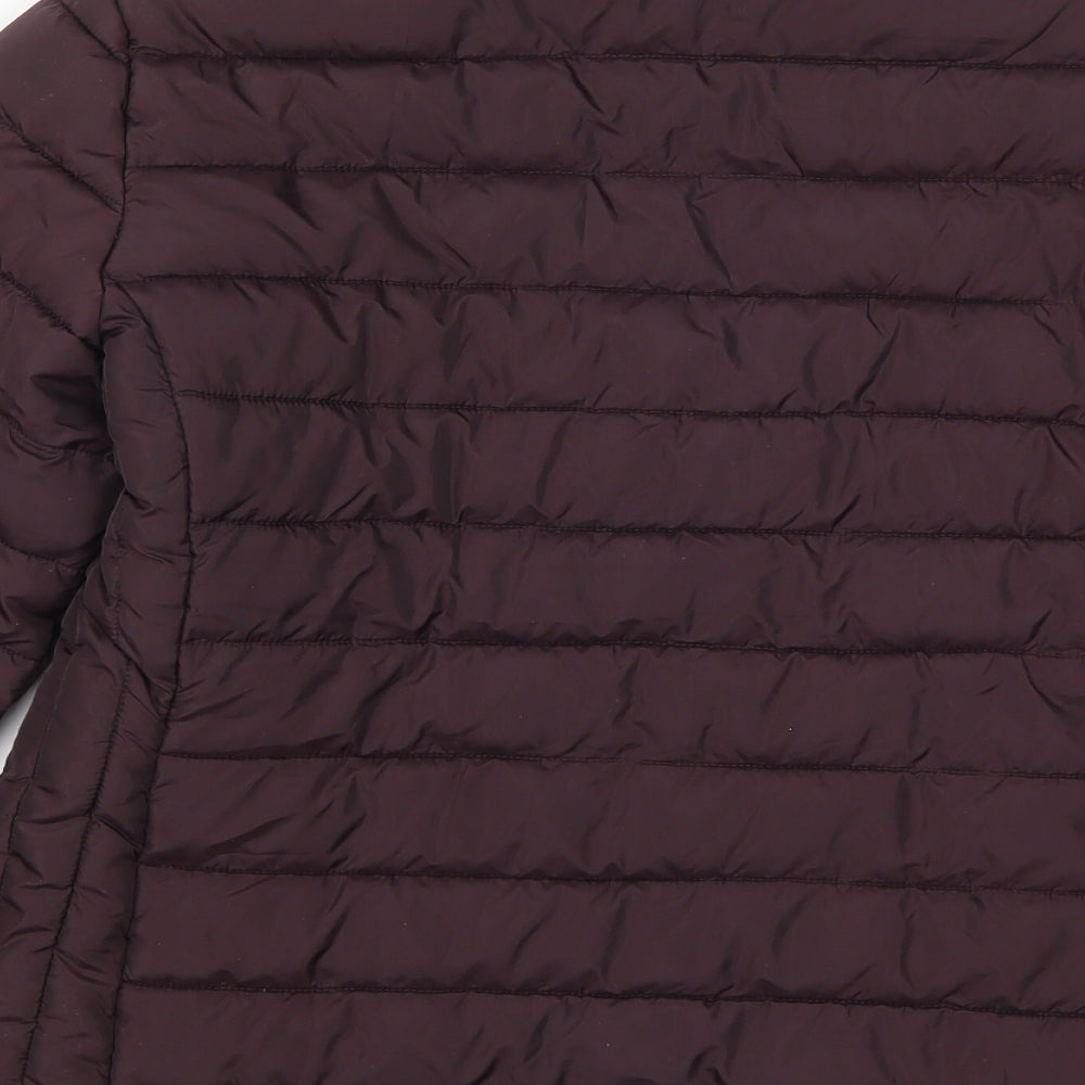 Pep&Co Womens Purple   Quilted Coat Size 12  - Burgundy