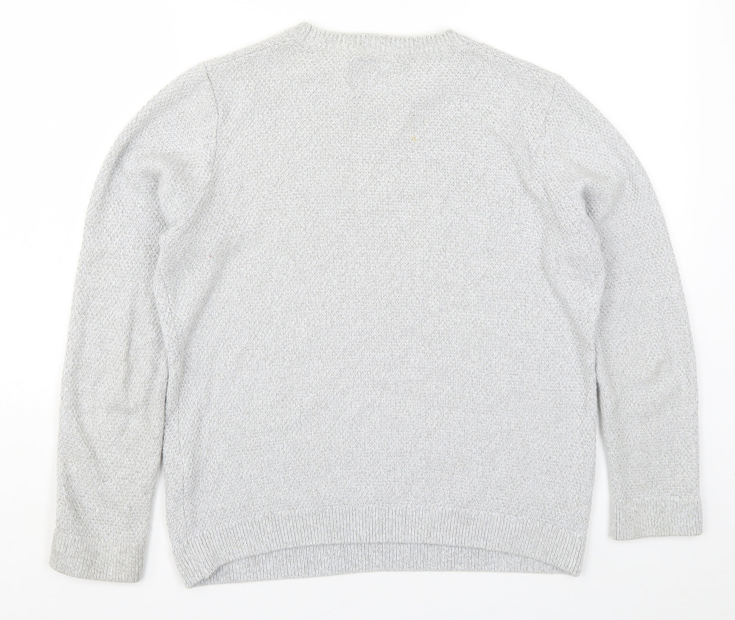 Topman Mens Grey  Knit Pullover Jumper Size S