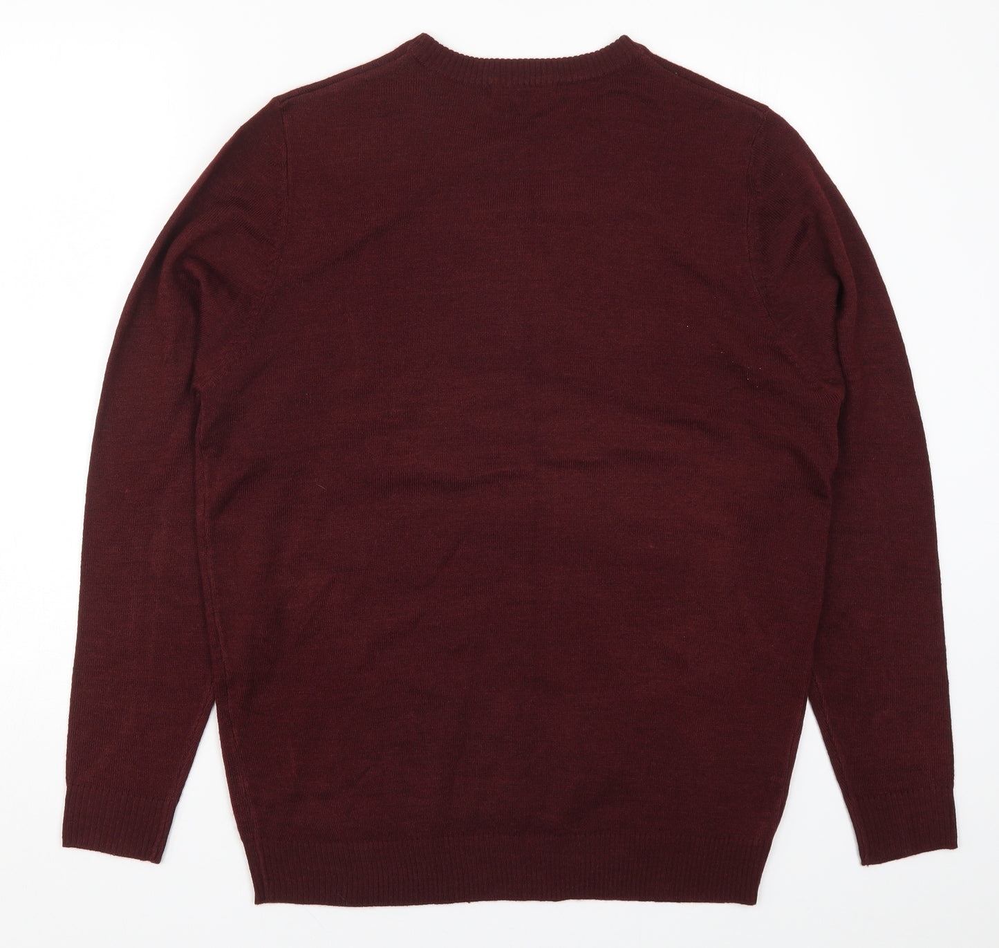 Avenue Mens Red  Knit Pullover Jumper Size M  - Reinbeer