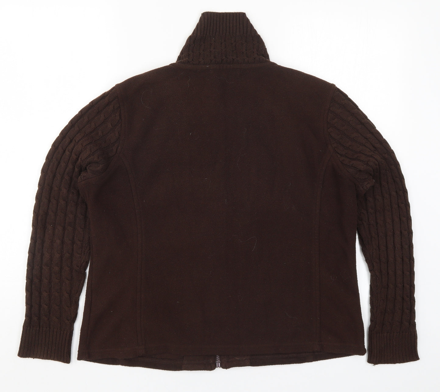Klass Womens Brown  Fleece Jacket  Size L