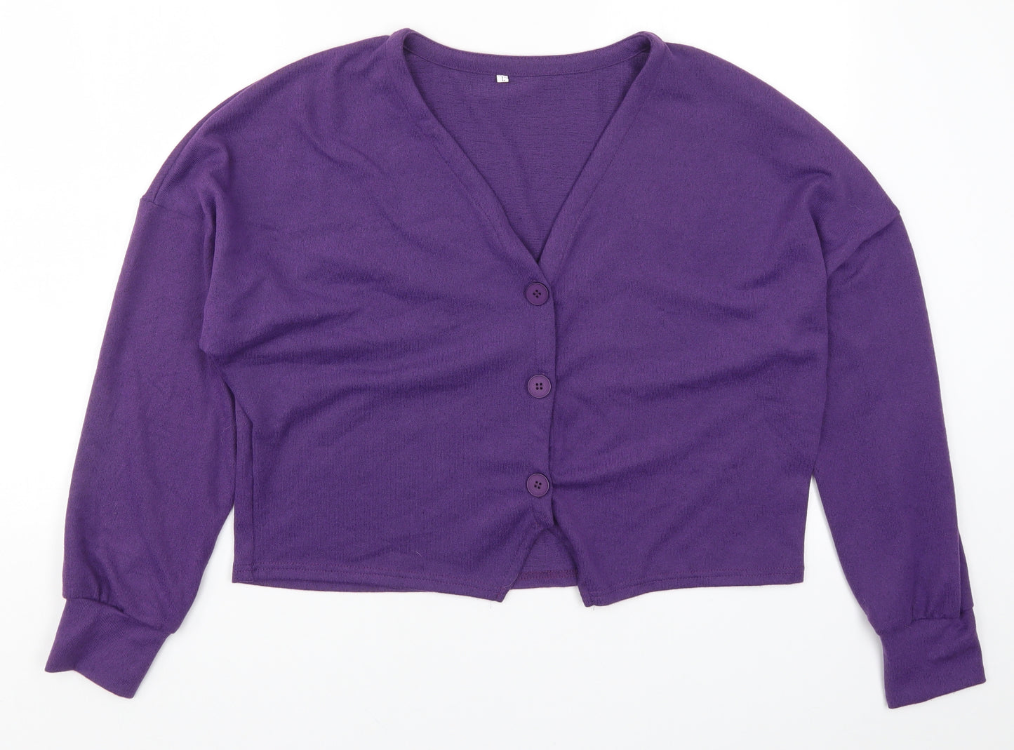 Preworn Womens Purple   Cardigan Jumper Size L