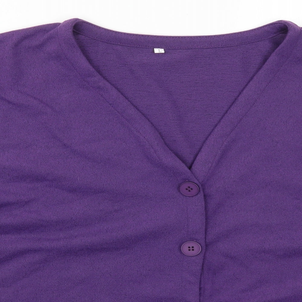 Preworn Womens Purple   Cardigan Jumper Size L
