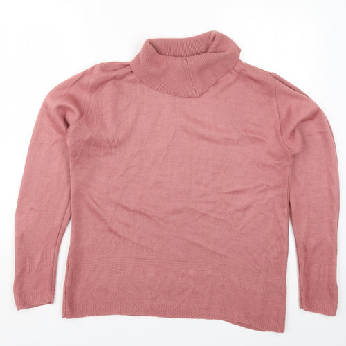 Damart Womens Pink  Knit Pullover Jumper Size 14