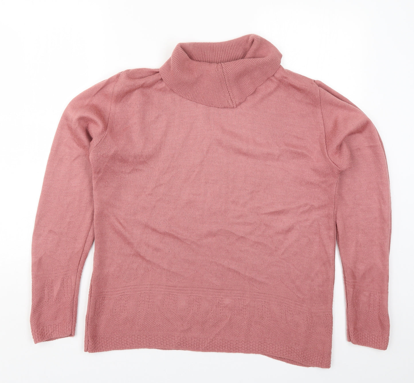 Damart Womens Pink  Knit Pullover Jumper Size 14