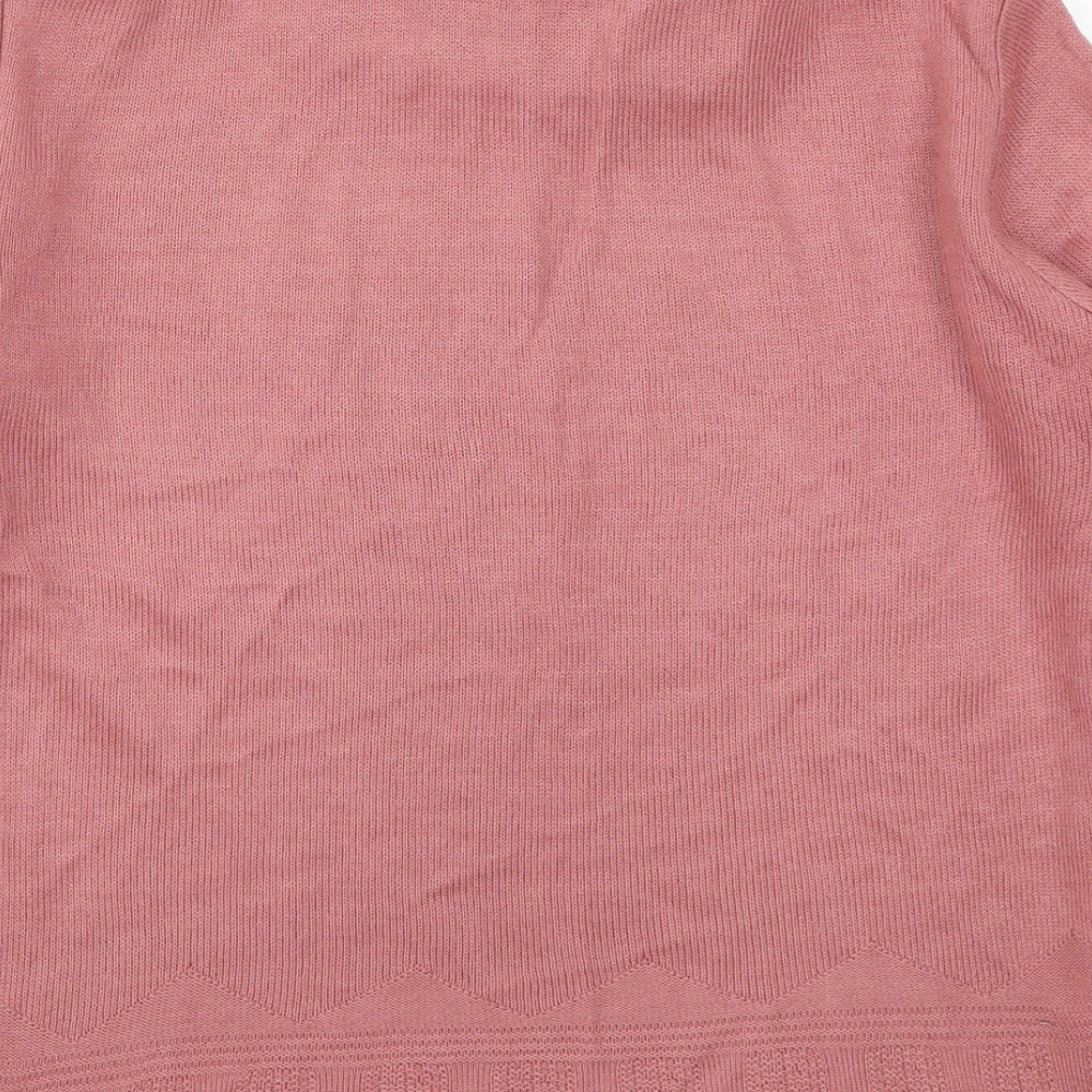 Damart Womens Pink  Knit Pullover Jumper Size 14