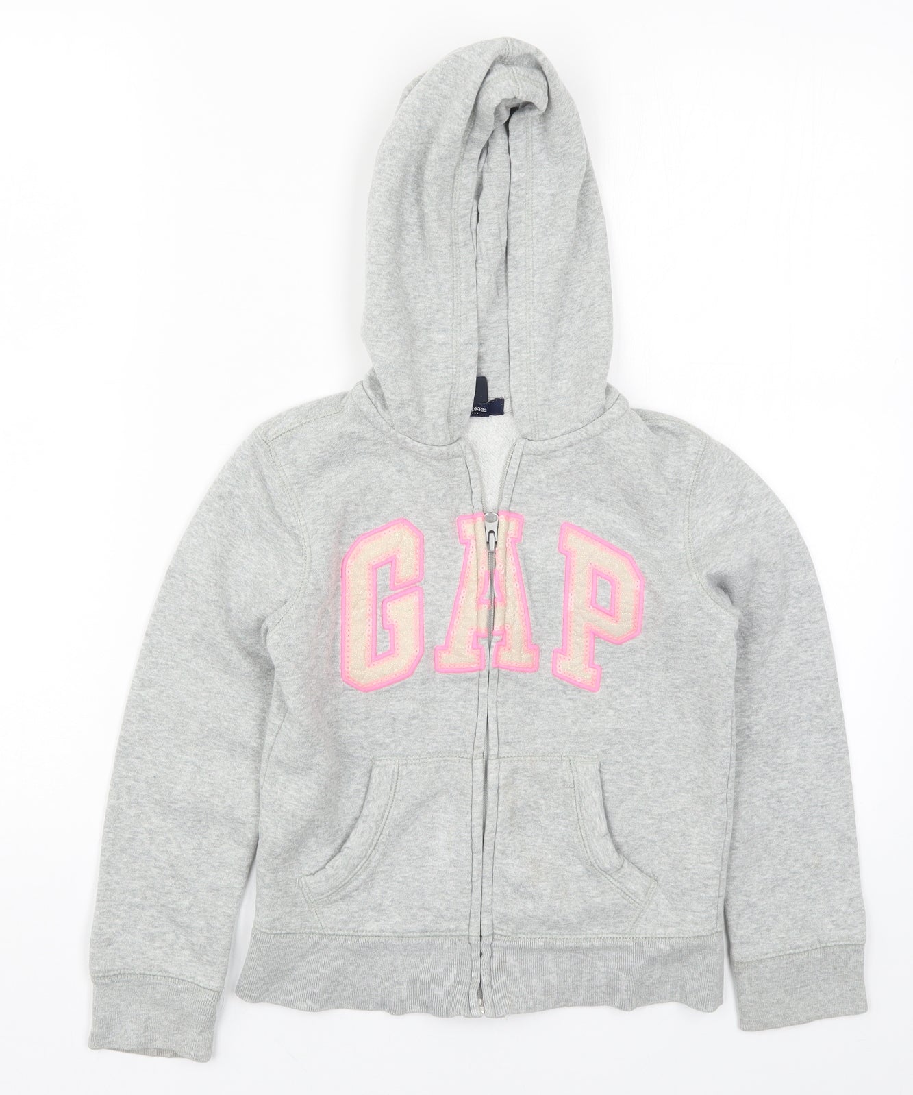 Gap Girls Grey   Full Zip Hoodie Size 8 Years
