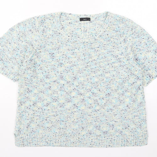 M&Co Womens Blue  Knit Pullover Jumper Size 18