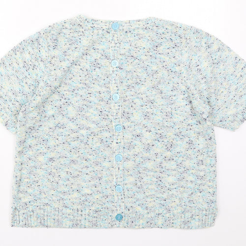 M&Co Womens Blue  Knit Pullover Jumper Size 18