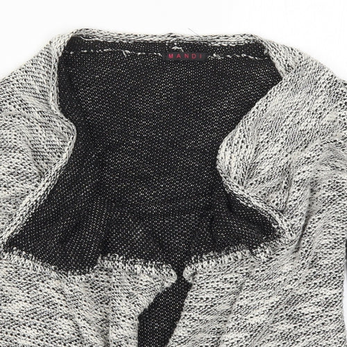 Mandi Womens Grey  Knit Cardigan Jumper Size 8