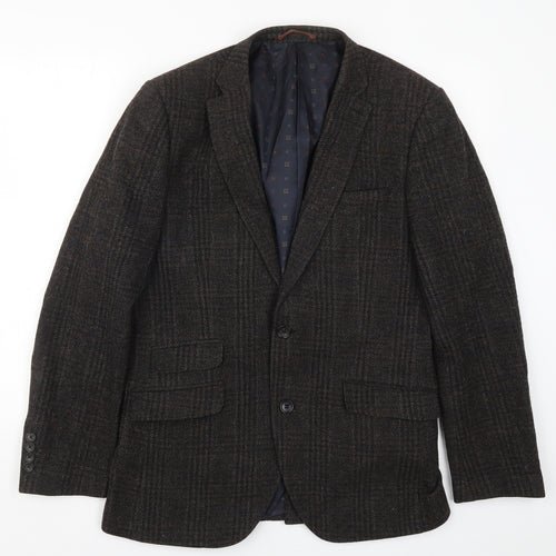 NEXT Mens Brown Check  Jacket Suit Jacket Size 40