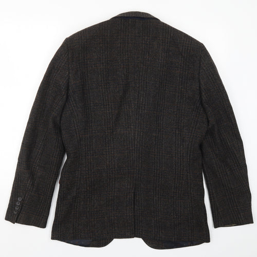 NEXT Mens Brown Check  Jacket Suit Jacket Size 40
