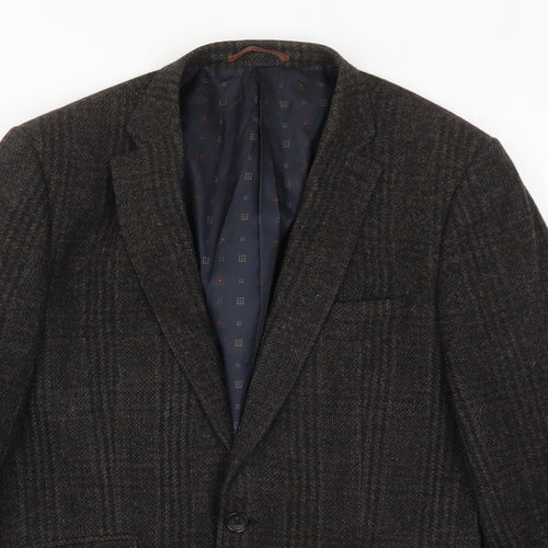 NEXT Mens Brown Check  Jacket Suit Jacket Size 40