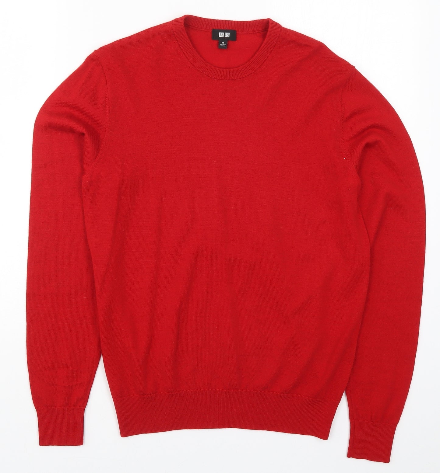 Uniqlo Mens Red  Knit Pullover Jumper Size XS