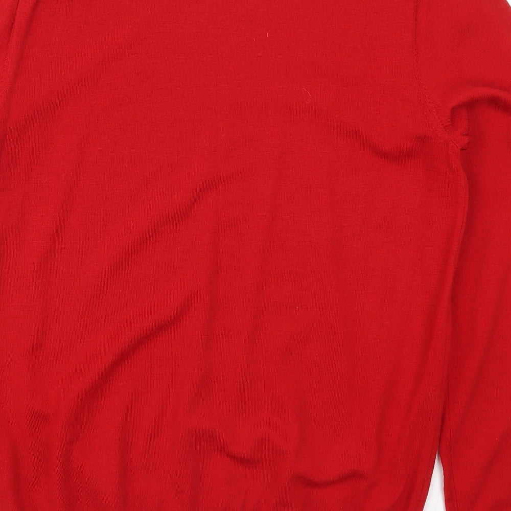 Uniqlo Mens Red  Knit Pullover Jumper Size XS