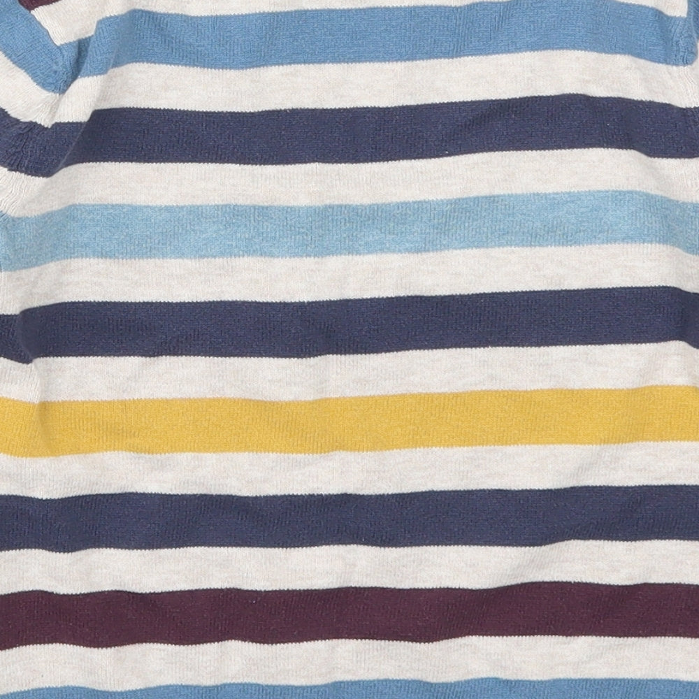 H&M Boys Multicoloured Striped Knit Pullover Jumper Size 7-8 Years