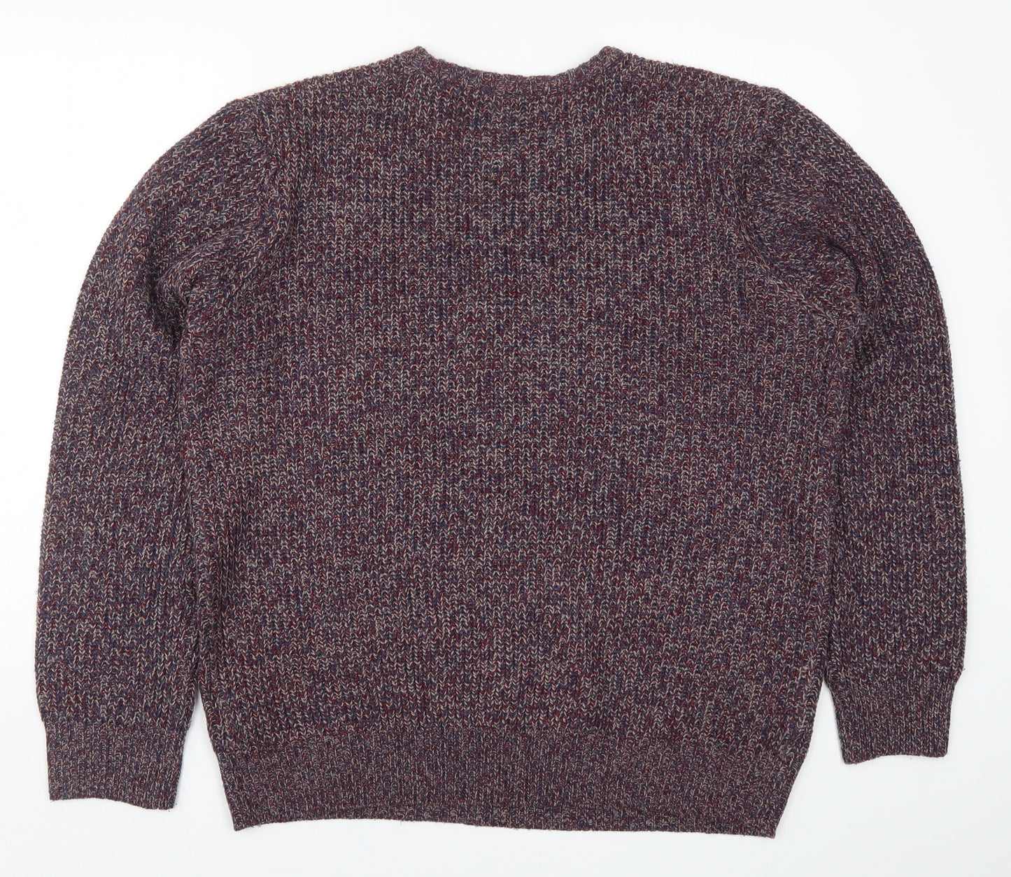 Cedar Wood State Mens Purple  Knit Pullover Jumper Size 2XL