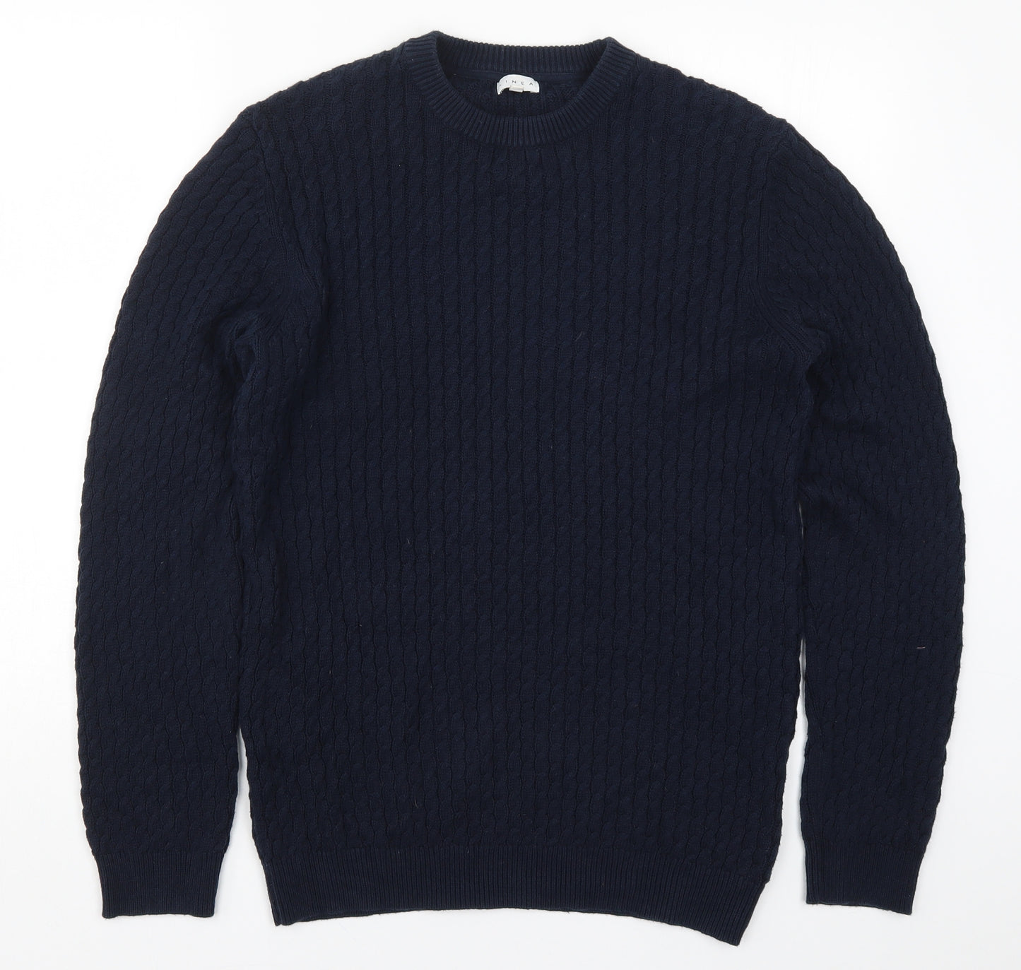 Linea Mens Blue  Knit Pullover Jumper Size M