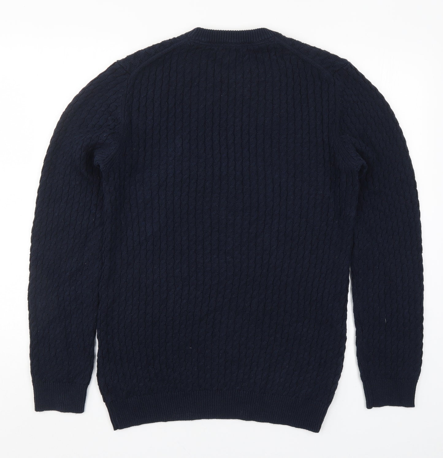 Linea Mens Blue  Knit Pullover Jumper Size M