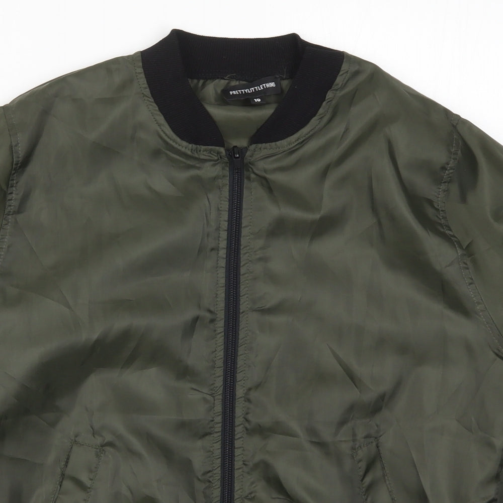 PRETTYLITTLETHING Womens Green   Jacket  Size 10