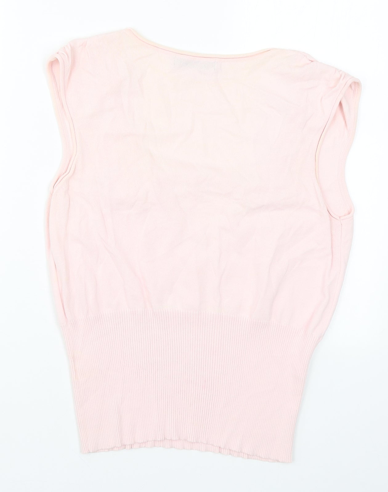 Style Collection Womens Pink   Basic T-Shirt Size 14  - Fabric Flowers
