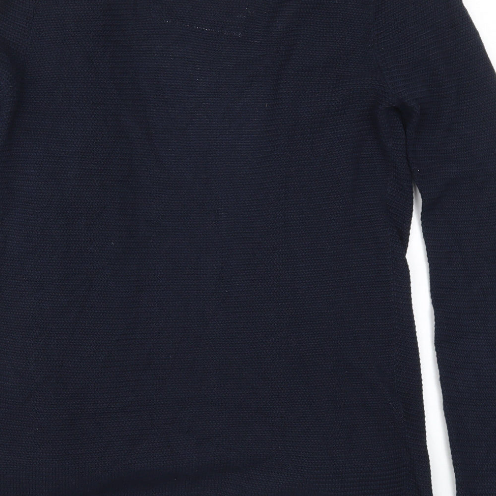 ECS Womens Blue  Knit Cardigan Jumper Size XS