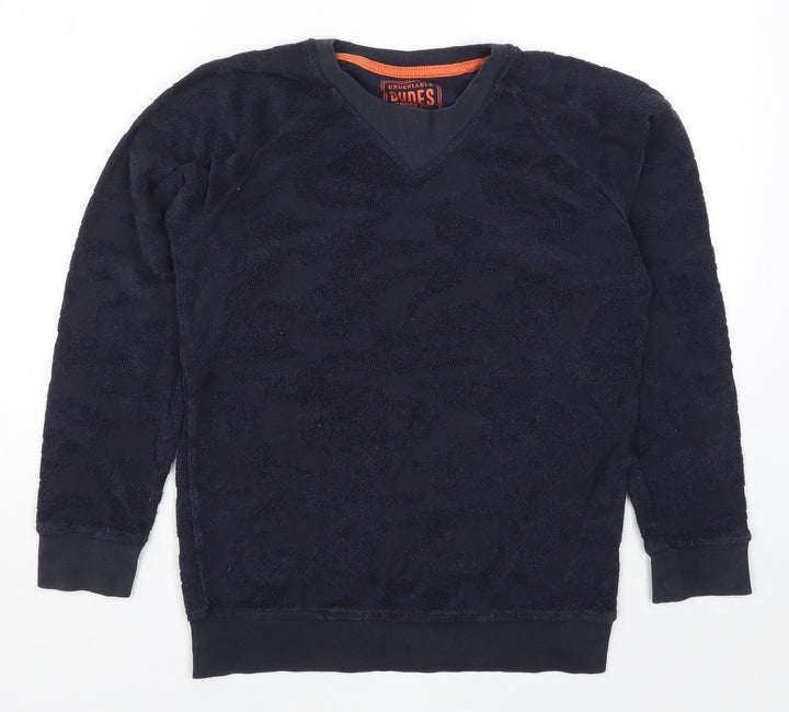 Matalan Boys Blue Camouflage  Pullover Sweatshirt Size 11 Years