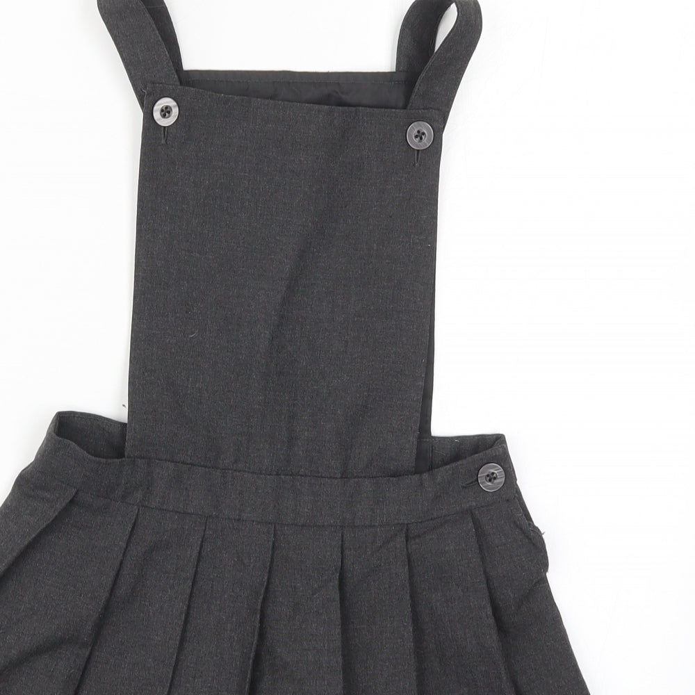 George Girls Grey   Pinafore/Dungaree Dress  Size 7-8 Years