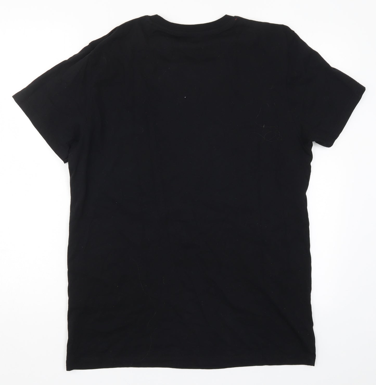 Primark Mens Black    T-Shirt Size L  - Pride Hearts