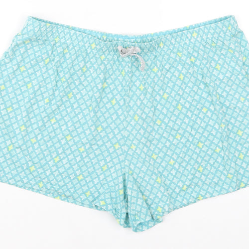 Jane & Bleecker Womens Blue Geometric  Sailor Shorts Size L - Pyjama Shorts