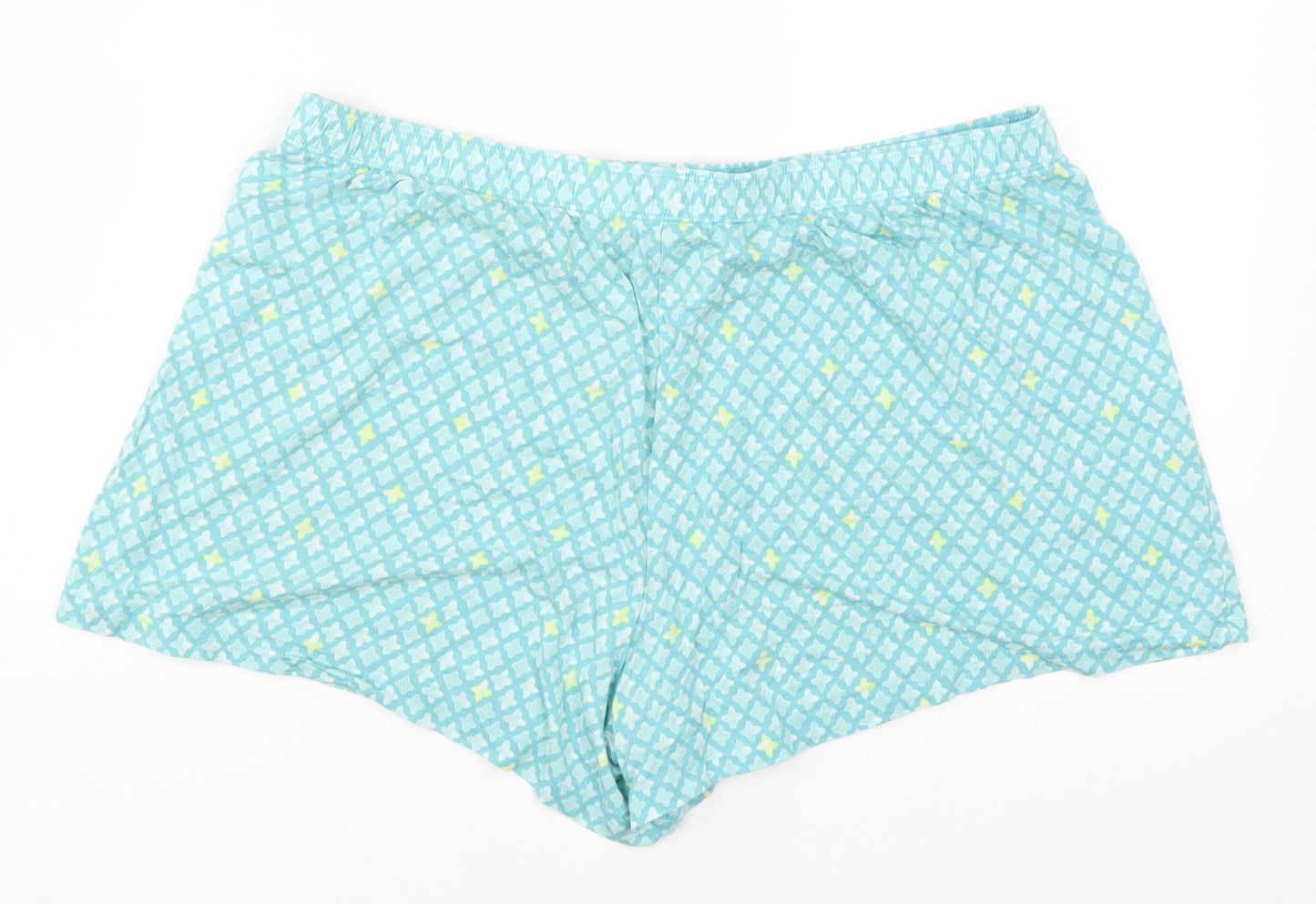 Jane & Bleecker Womens Blue Geometric  Sailor Shorts Size L - Pyjama Shorts